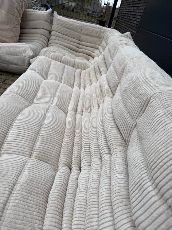 Image 1 of Ligne Roset Togo 2x 2-seater and 1x 3-seater in Beige Corduroy