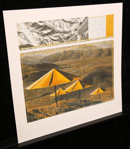 Christo - The Umbrellas (Yellow) - Offset couleur - Japon/USA 1991