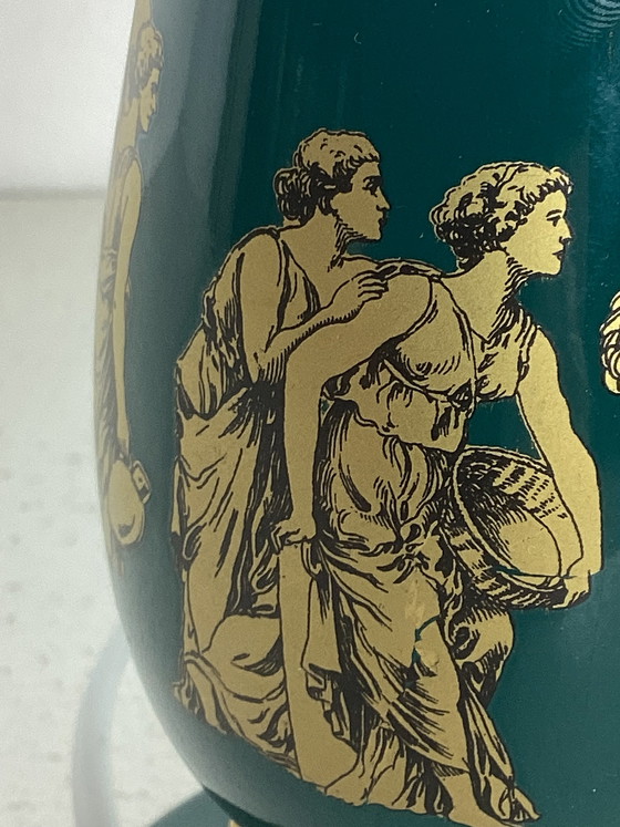 Image 1 of Vintage Italian Florentine porcelain lamp