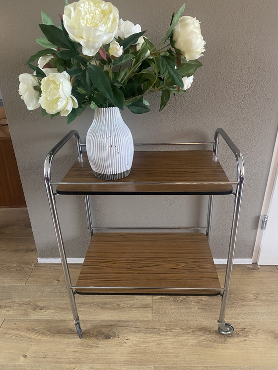 Image 1 of Vintage serving trolley, trolley, drinks trolley, sixties plant table