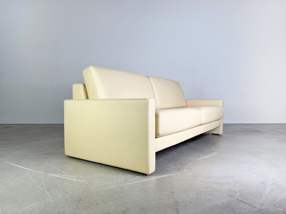 Image 1 of Original Rolf Benz Sofa Ego G leather beige two-seater couch