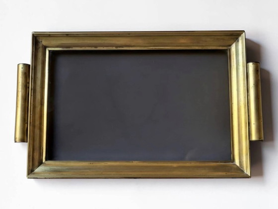 Messing Plateau Hollywood Regency 1960er – Tischdekoration, Brass (photo 2 of 11)