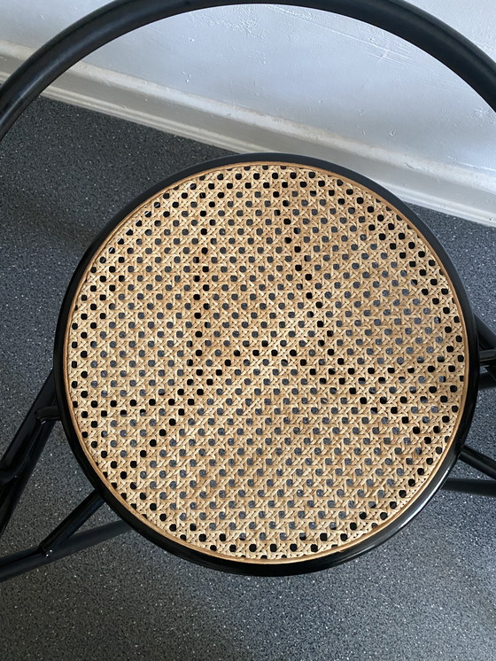 Image 1 of Italienische Stühle Stahlrohr Rotin 1970er Vintage