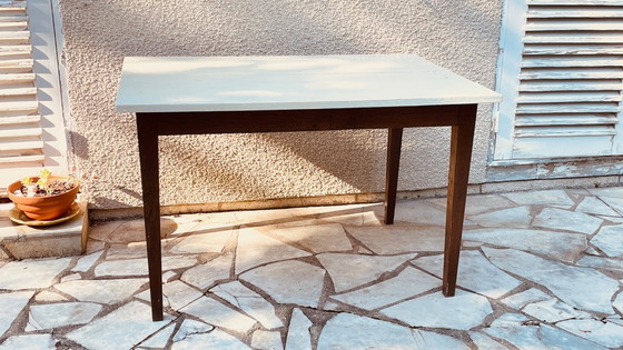 Image 1 of Vintage Solid Oak Farmhouse Table