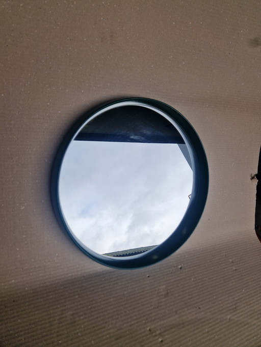 Vintage Mirror with Green Rim