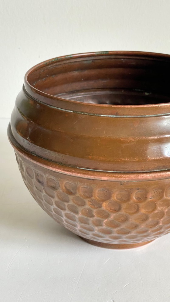 Image 1 of VILLEDIEU Vaso per piante vintage in rame