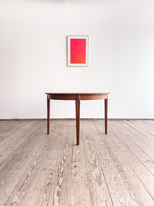 Deense uitschuifbare teakhouten eettafel van Sigh and Son