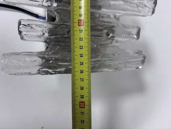 Brutalist Kalmar ‘Ice Block’ Wall Lamp Design Classic – Wall lights, Glass, Metal (photo 8 of 12)