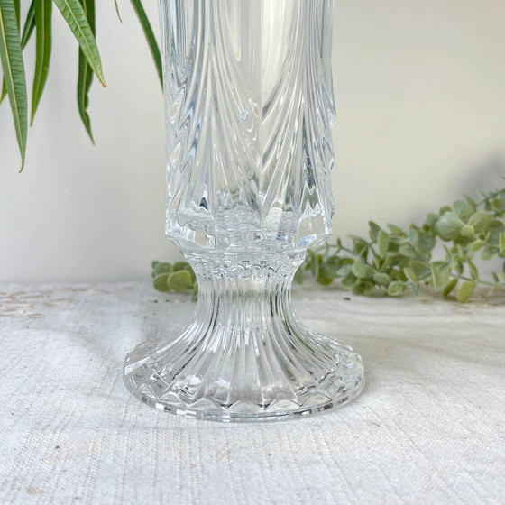 Vintage crystal Art Deco style vase (photo 6 of 7)