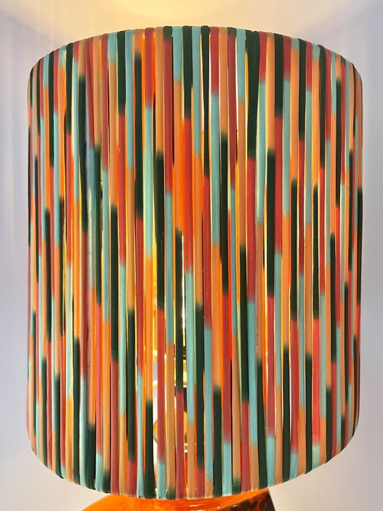 Image 1 of 1970s Fat Lava Lamp with Pop Art Shade