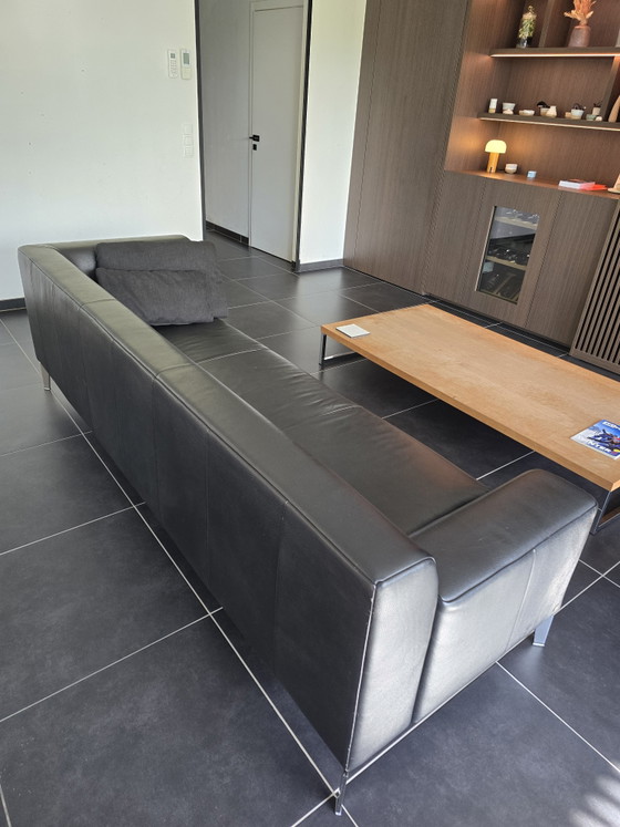 Rolf Benz 3-Seater Black Leather – Sofas, Metal (photo 7 of 7)