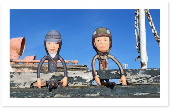 Image 1 of Red Cross Nurse Gift Art Doll | WW2 Nurse Gift Collectible | Red Cross Nurse Office Decor | WW2 Medical History Gift