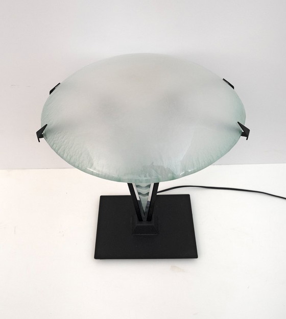 Image 1 of Post Modern Italian Murano Glass Mushroom Table Lamp, 1980s