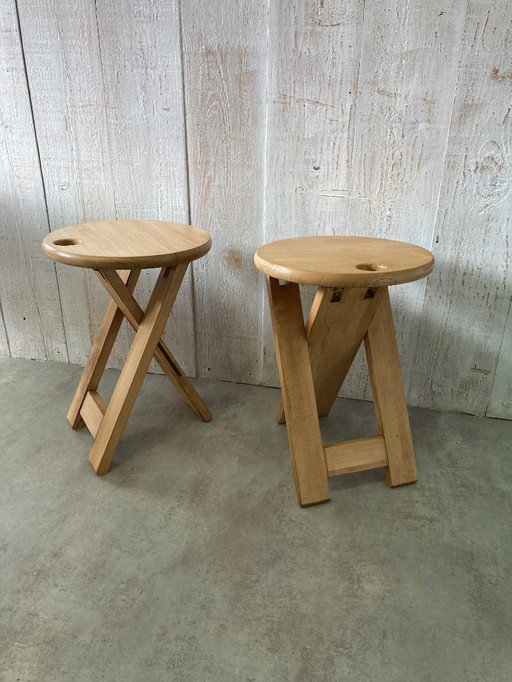 Pair of folding stools