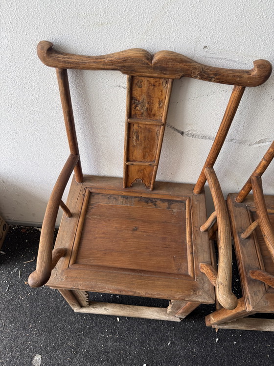 Antike Chinesische Holz-Sessel – 2er Set – Wood (photo 5 of 8)