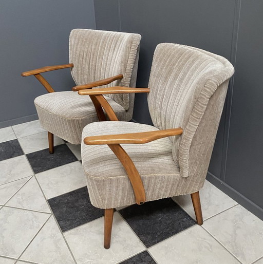 Ensemble de chaises de cocktail avec accoudoirs, années 1960