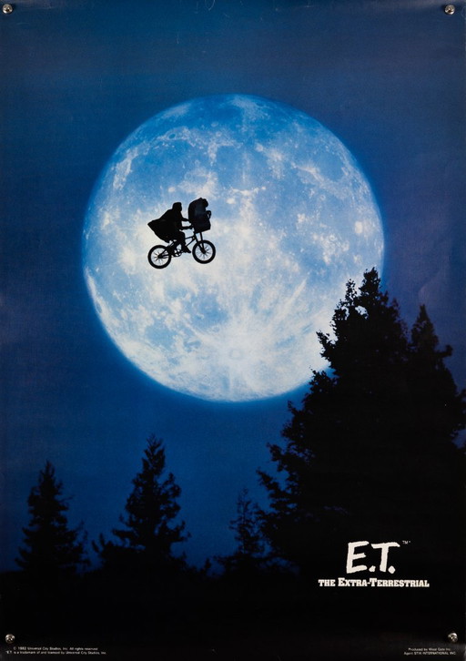 E.T. The Extra-Terrestrial – Originele vintage filmposter uit 1982 – Sci-Fi klassieker uit de jaren 80 – 84x59 cm – Paper