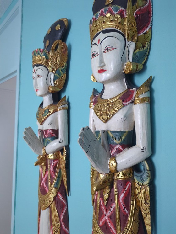 Image 1 of 2 Wooden Balinese dolls