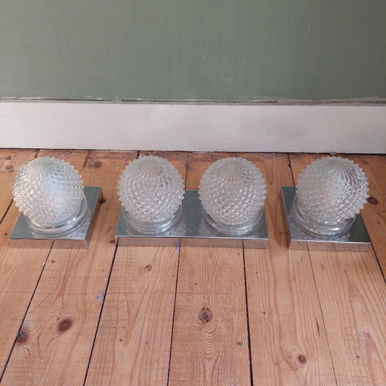 Set di 3 lampade vintage MCM – Applique, Vetro (photo 2 of 8)