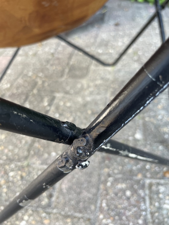 Image 1 of Jaren 60 vlinderstoel met tuiglederen zitting