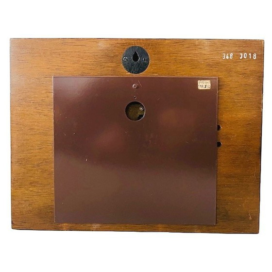 Image 1 of Orologio da parete vintage modernista Junghans Electro Gong, orologio da tavolo in legno e ottone, anni '60
