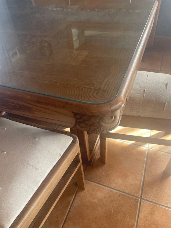 Buffet, miroir, vitrine, table et 6 chaises – Buffet bas, Wood (photo 5 of 10)