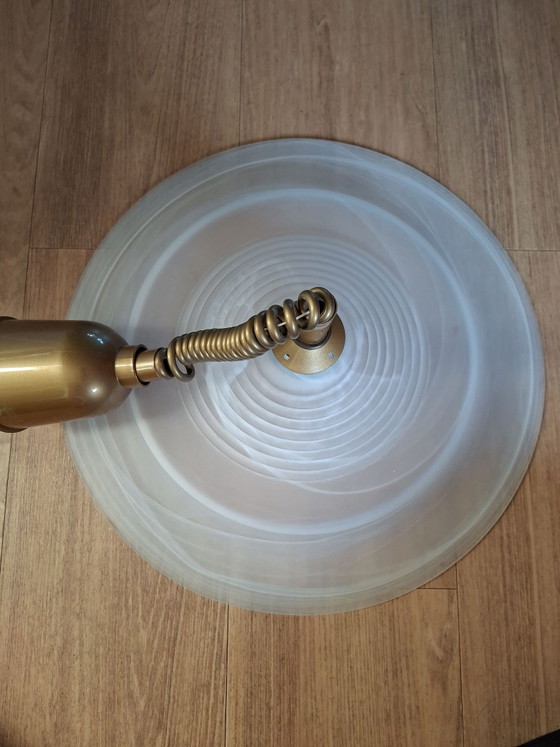 Vintage Amedi UFO pendant lamp – Space Age – white glass Ø 44 cm – Table lamps, Plastic (photo 4 of 5)