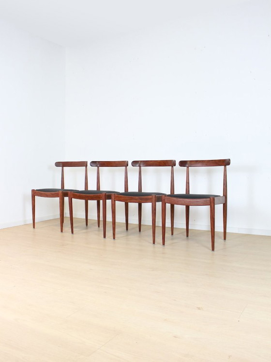 Vintage 4× Stoelen – Alfred Hendrickx Belform – Eetkamerstoelen, Wood (photo 7 of 12)