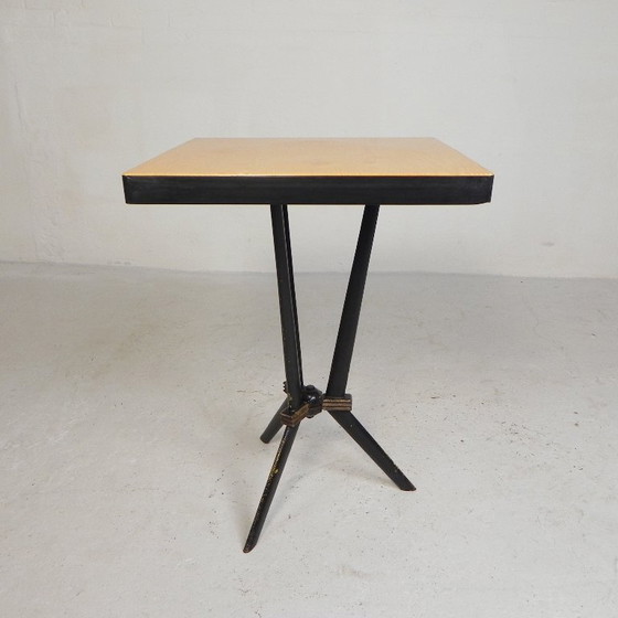 Image 1 of Bistro table with Bakelite top Berc Antoine Paris, 1950s