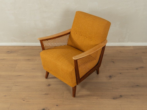 Sessel aus den 1950er Jahren – fauteuils, Rattan, Textile (photo 2 of 8)
