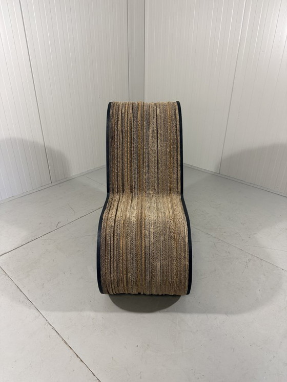 Image 1 of Unieke design lounge stoel karton & multiplex 1990's