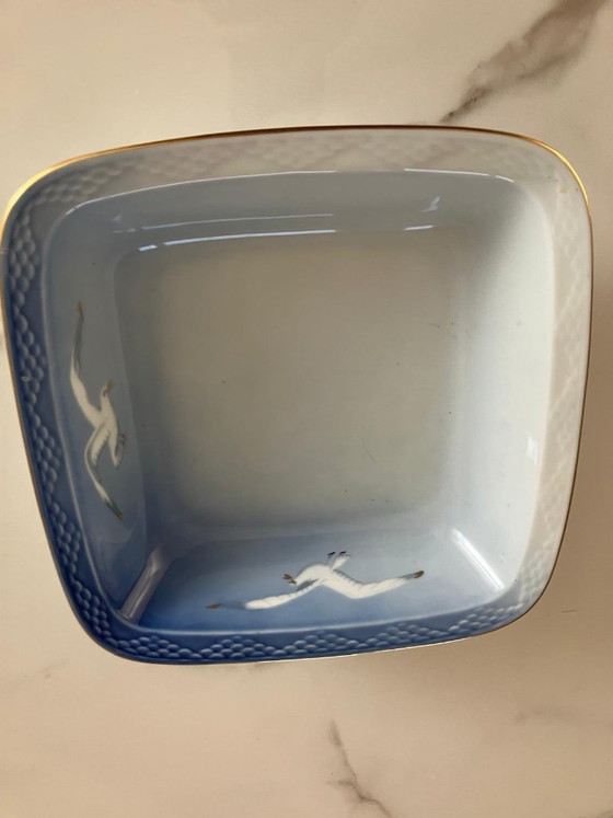Juego de café y postre Bing & Grøndahl "Seagull" con borde dorado - 23 piezas, Loza, Porcelana, Azul (foto 7 de 9)