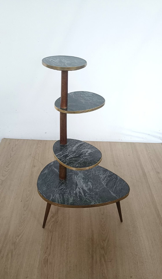 Image 1 of Tavolino portavasi anni Cinquanta con 4 ripiani