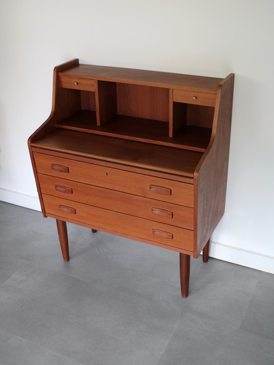 Vintage Deense Secretaire in Teak – Bureau, Wood (photo 8 of 12)