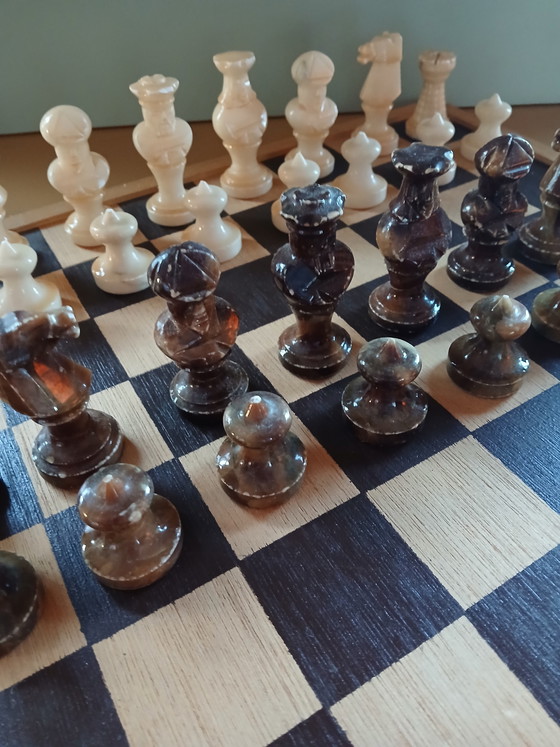 Image 1 of Marble chess set Italy king 8.5 cm