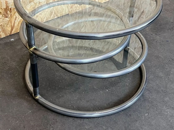 Image 1 of Tavolino da caffè in metallo regolabile anni '60-'70