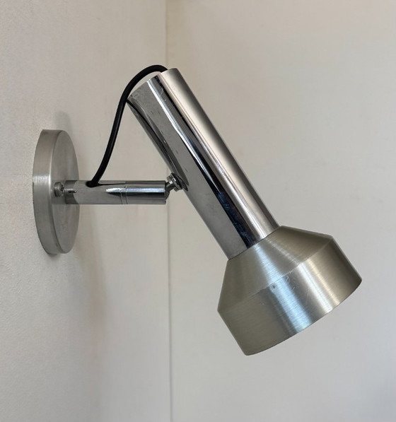 Image 1 of Applique vintage regolabile, metallo cromato e spazzolato, Francia, 1970