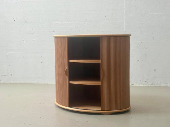Röthlisberger roller shutter cabinet B by Trix & Robert Haussmann, 1977 – Storage cabinet, Wood (photo 9 of 19)