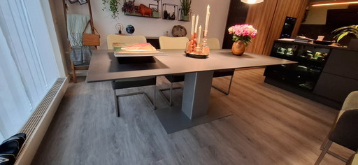 dining table with beautiful ceramic top