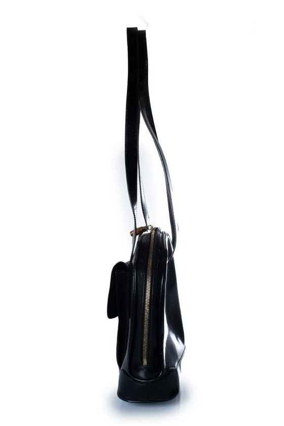 Bolso de bambú de piel brillante de Gucci en color negro. – Bolsos de hombro, Calfskin (photo 4 of 8)