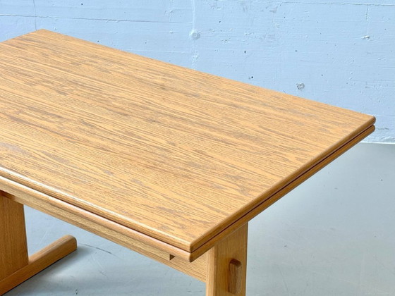 Image 1 of Scandinavian-style oak dining table with extendable ends, 1970s