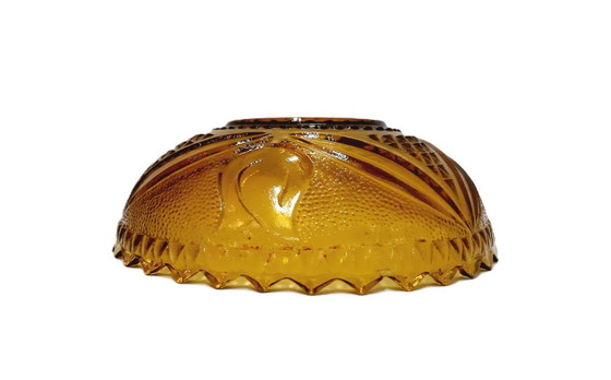 Image 1 of Vintage amberkleurige glazen kom