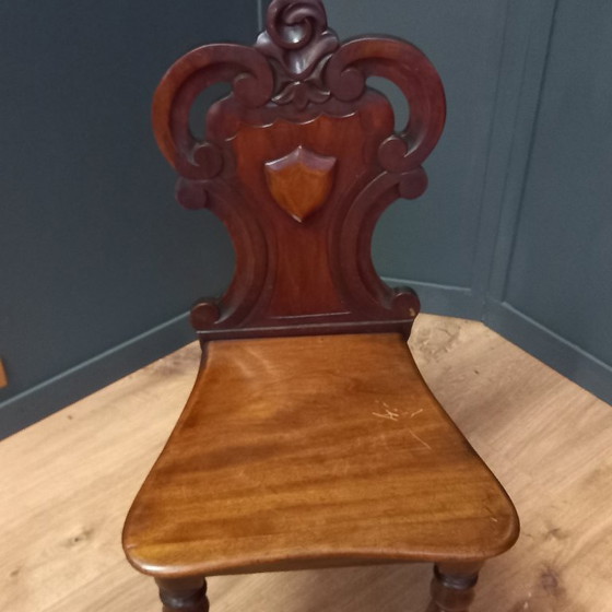 Image 1 of Set of English Georgian hall chairs