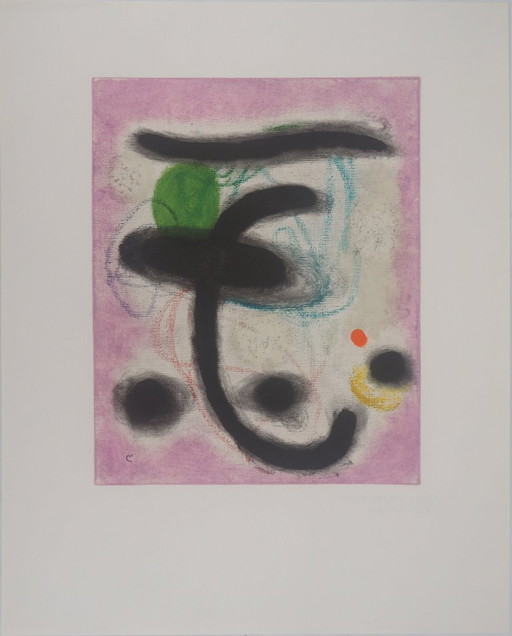 Joan Miró: Portrait of a Woman, Signed Lithograph – lithos zeefdrukken, Paper