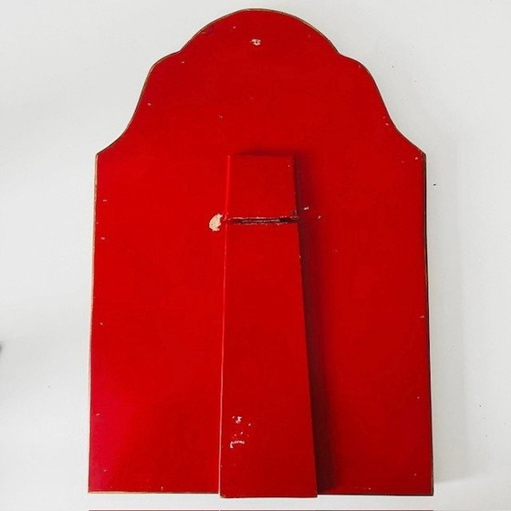 Image 1 of Espejo de mesa veneciano antiguo con vidrio grabado y flores, década de 1900