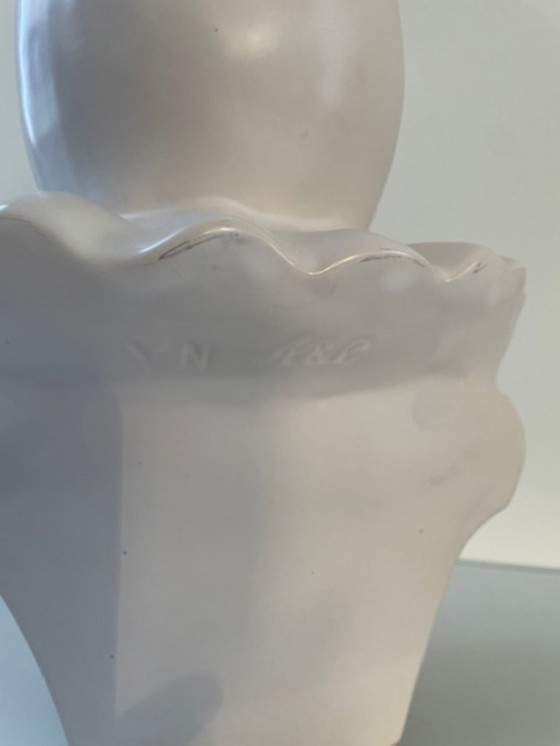 Image 1 of Busto di Pierrot d'epoca di Matte Ceramics - Firmato