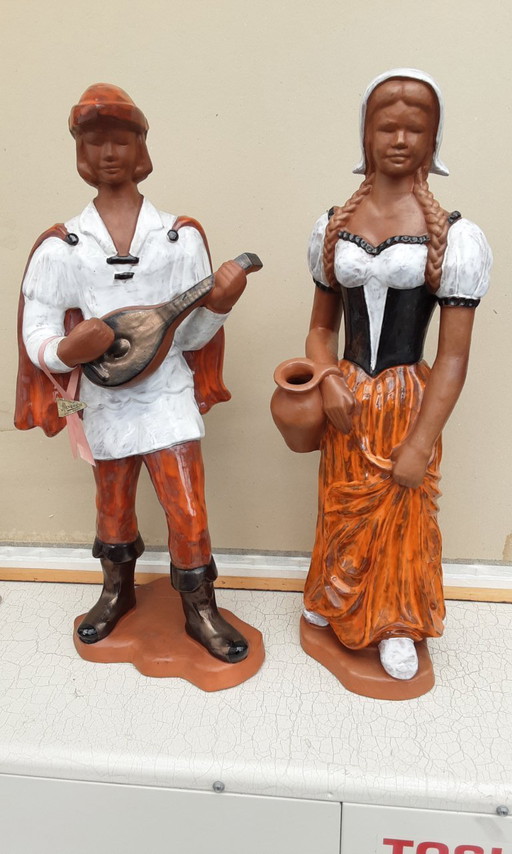 Ant. ceramic. sculptures , Tyl and Nele , 1950 , A. Gemphenstein