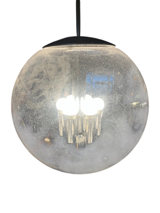 Image 1 of Zeer grote vintage globe Glashütte lamp diameter 50cm