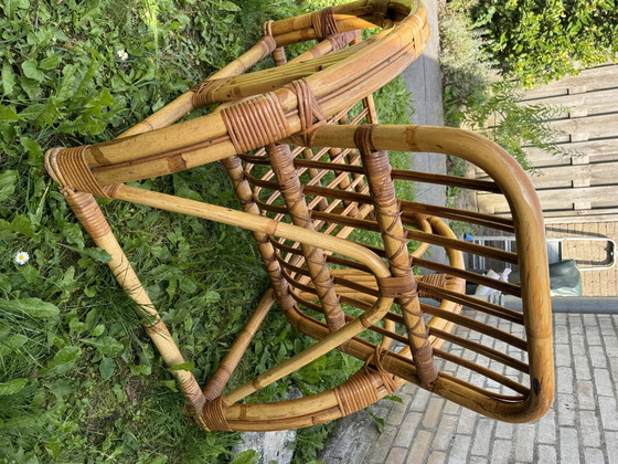 Exclusieve Authentieke Rotan Lounge Fauteuil – Vroeg Indonesisch Handwerk Jaren 40/50 – Rattan (photo 7 of 10)