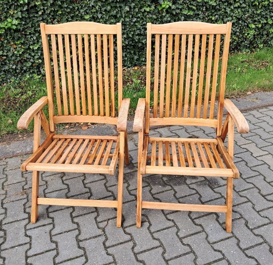 Image 1 of 2 Sunyard Veronica Klapp- und Liegestühle aus Teakholz